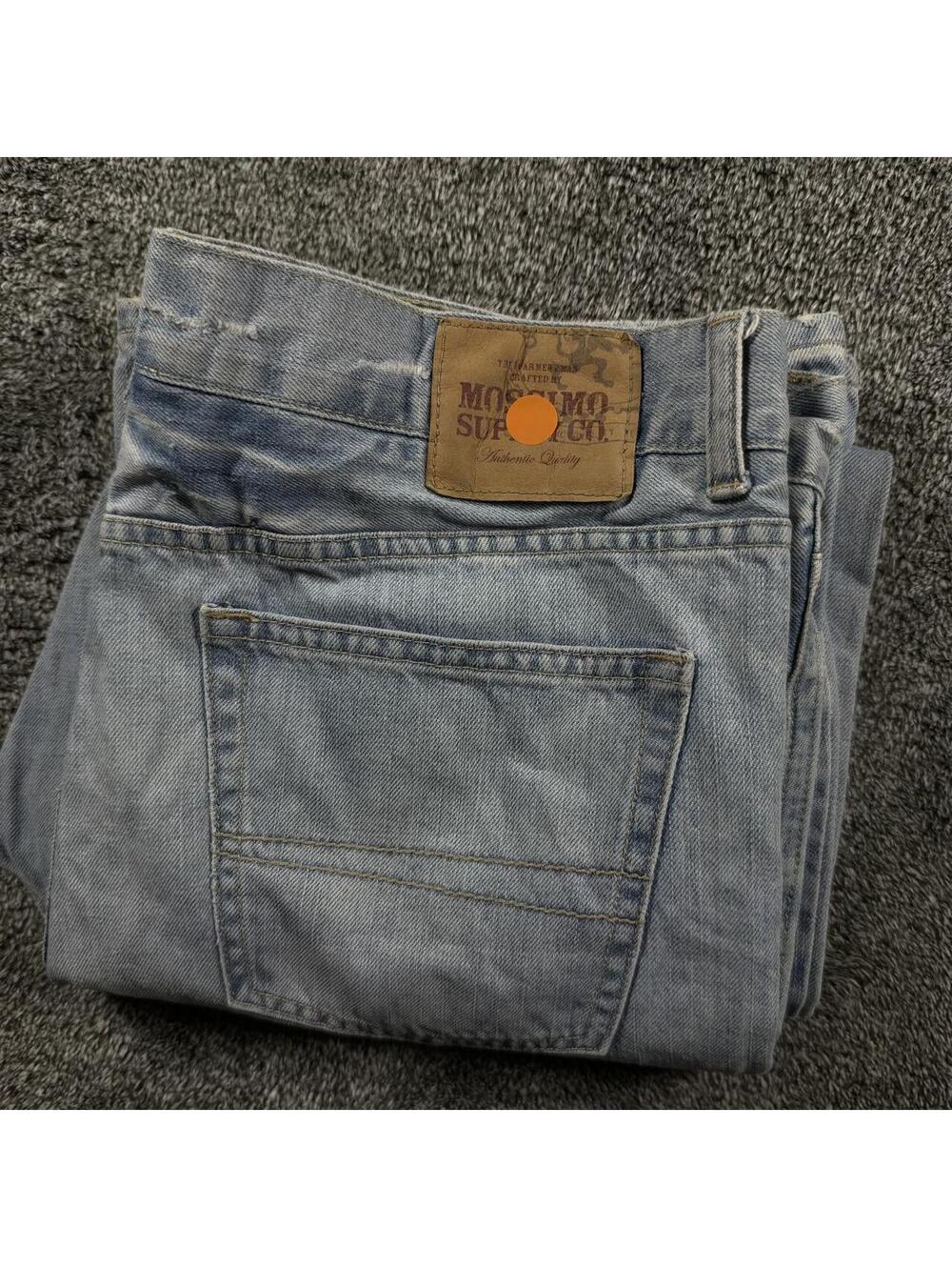 Y2K Skater Distressed Mossimo Light Wash Baggy Bootcut Jeans - Fits 37x30! - Picture 6 of 6